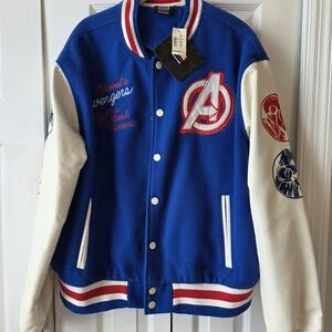 Marvel Avengers Blue and Cream Adult Jacket
